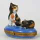 1 Or 2 Limoges France Porcelain Cat Trinket Boxes! Hand Painted/signed Choice