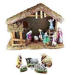 12 PIECE NATIVITY SET France Limoges Boxes Snuff Trinket Box NEW French
