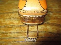 13/100 Limoges France Peint Main UK USA Suitcase Trinket Box