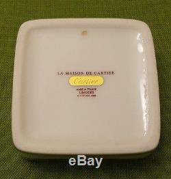 1986 La Maison De Cartier Cartier Black Panther Limoges Porcelain Trinket Box