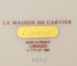 1986 La Maison De Cartier Cartier Black Panther Limoges Porcelain Trinket Box