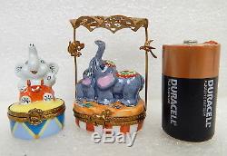 4pc Lot Limoges France Pient Main ELEPHANT Trinket Box Rare Faberge maharaja