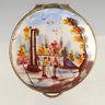 A Limoges Trinket Box Hand Painted Basket Style With Italian Scene