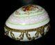 Antique Sevres French Porcelain Hand Painted Egg Trinket Box Circa 1768