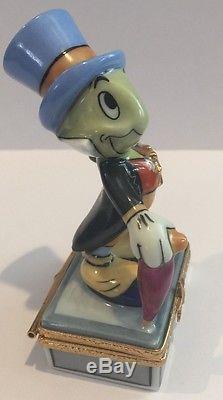 Artoria Limoges Peint Main Disney Jiminy Cricket Trinket Box