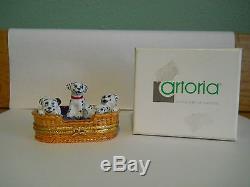 ARTORIA Limoges Porcelain Trinket Box Disney's 101 Dalmations withCOA and box