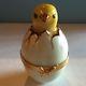 Artoria Peint Mein Chick Hatching From Egg Trinket Box From Limoges France Box