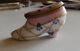 Authentic Limoges Pink White Gold Strips Heel Shoe Nh N3 France Trinket Box