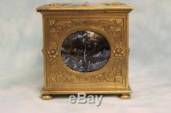 Antique Bronze Renaissance Limoges Enamel Box in 1500's Style c. 1850 5 Plaques