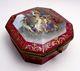 Antique French Limoges Hand Painted Porcelain Trinket/jewelry Box/dresser Signed