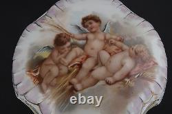 Antique French Limoges Paris White Porcelain Trinket Jewelry Box Putti Angels