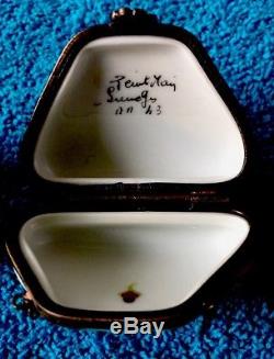Antique Lot Of Four Limoges Purse Trinket Hinged Precious Boxes France Free S/h