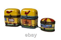 Antique & Rare 1920s Limoges Circus Caravan Boxes Hand Painted Lmtd Edition