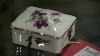 Antique Violets Trinket Box Porcelain