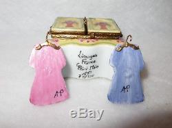 Armoire With 2 Dresses Limoges France A P Trinket Box Peint Main
