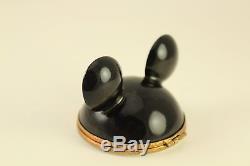 Artoria Disney Peint Main Limoges Porcelain Trinket Box Mickey Mouse Hat Ears