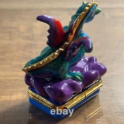 Artoria Limoges Fantasy Dragon Trinket Box Porcelain Peint Main 107/1000