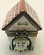 Artoria Limoges France Dog House With Dog Trinket Box