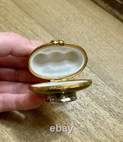 Artoria Limoges France Peint Main Porcelain Trinket Box Banana Split Sundae