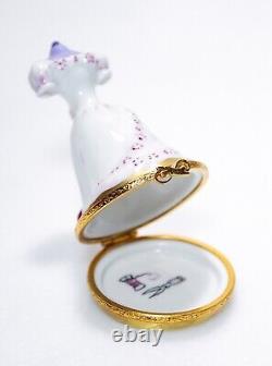 Artoria Limoges France Peint Main Wedding Dress Motif Porcelain Trinket Box