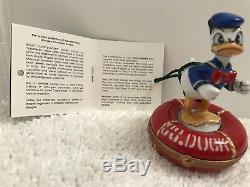 Artoria Limoges Trinket Box Donald Duck France Walt Disney SIGNED LE 354 RARE