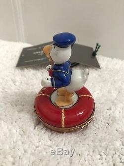Artoria Limoges Trinket Box Donald Duck France Walt Disney SIGNED LE 354 RARE