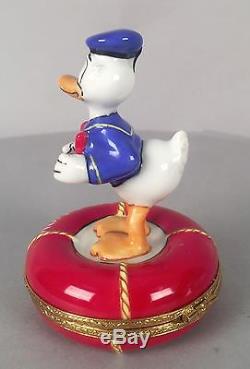 Artoria Limoges Trinket Box Donald Duck Walt Disney SIGNED LE 2/xxx 377