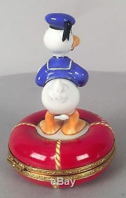 Artoria Limoges Trinket Box Donald Duck Walt Disney SIGNED LE 2/xxx 377
