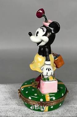 Artoria Limoges Trinket Box Minnie Mouse Shopping Disney SIGNED LE 487/xxx 441