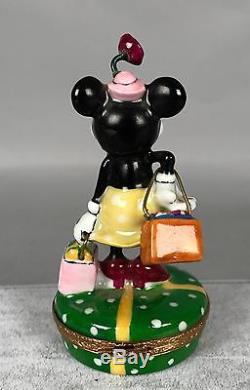 Artoria Limoges Trinket Box Minnie Mouse Shopping Disney SIGNED LE 487/xxx 441