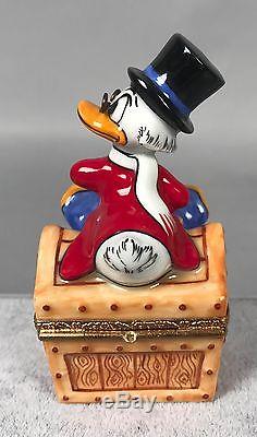 Artoria Limoges Trinket Box Scrooge McDuck Walt Disney SIGNED LE 178/xxx 523