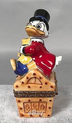 Artoria Limoges Trinket Box Scrooge McDuck Walt Disney SIGNED LE 222/xxx 467