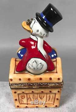 Artoria Limoges Trinket Box Scrooge McDuck Walt Disney SIGNED LE 222/xxx 467