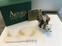 Artoria Lynn Haney Limoges France Polar Bear Santa Ltd Ed 132/1000 Trinket Box