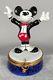 Artoria Mickey Mouse Conductor Trinket Box Limoges France Disney Le 83 Signed