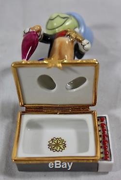 Artoria Peint Main Limoges Disney Jiminy Cricket Trinket Box, EXCELLENT, RARE