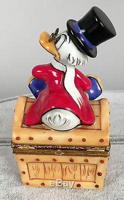 Artoria Scrooge McDuck Trinket Box Limoges France Walt Disney LE 76 SIGNED