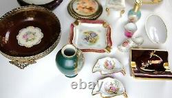 Assorted Limoges & Others, France Peint Trinket Box, 24K Gold, Candy Dishes ETC