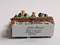 Atelier Chamart Limited Edition Limoges Trinket Pill Box Jonquils Crocus Flowers