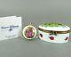 Auth Limoges Ceramic Jewelry Case Trinket Box / Pendant Top 2lot Made In France