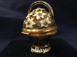 Authentic Faberge Imperial small porcelain Egg hand painted trinket box
