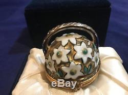 Authentic Faberge Imperial small porcelain Egg hand painted trinket box