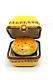 Authentic French Limoges Porcelain Trinket Box Cheeseburger In Container New