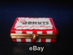 Authentic Limoges Box France Peint Main Rochard Box of Donuts