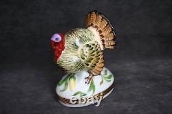 Authentic Limoges Rochard Large Turkey Trinket Box