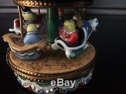 Authentic Limoges Trinket Box Carousel or Merry Go Round