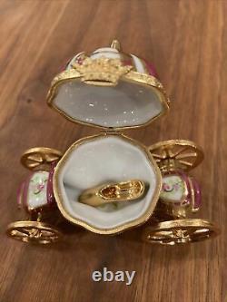 Authentic Vintage Limoges Box Carriage With Cinderella Slipper