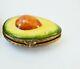 Avocado Half Limoges Peint Main Trinket Box