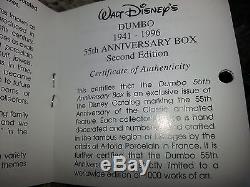 BABY DUMBO Disney 1996 LIMOGES DRESSER TRINKET BOX Artoria LIMITED ED Mrs. Jumbo