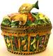 Basket Of Fruits And Vegtables? Limoges, France? Peint Main, Trinket Box